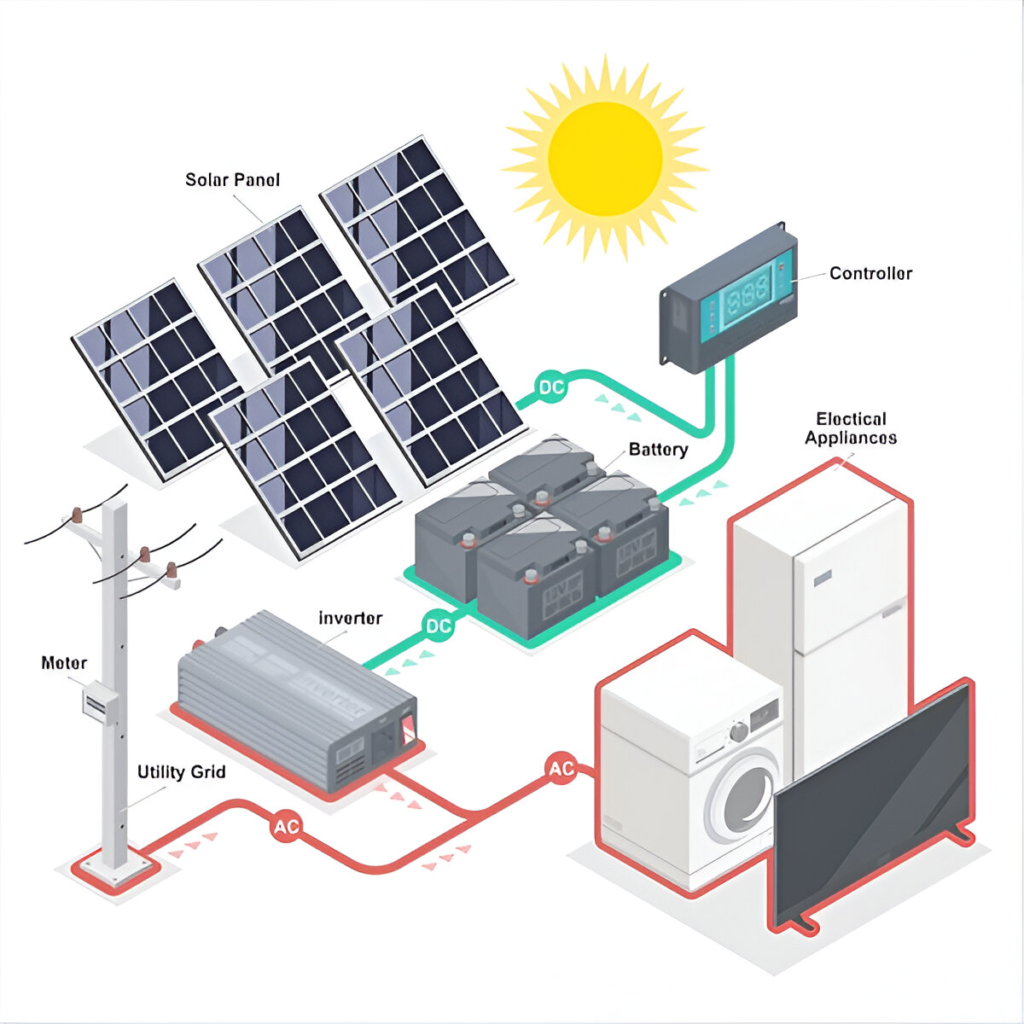 Off-grid rooftop solar systems